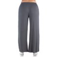 thumbnail image 2 of 24seven Comfort Apparel Plus Size Comfortable Solid Color Palazzo Lounge Pants, 2 of 4