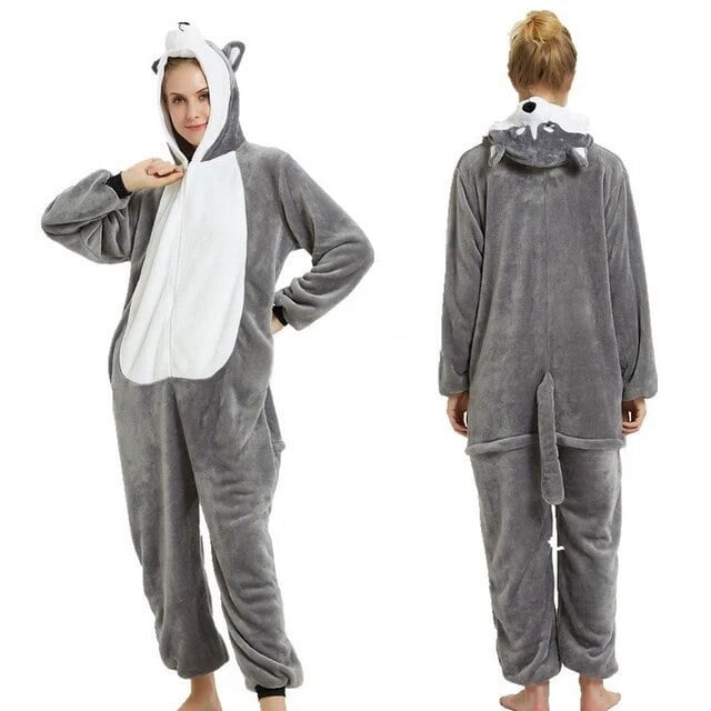 Pijamas de animales de Totoro Kigurumi para mujeres y adultos, ropa de dormir cálida de invierno, disfraces de Anime, mono de dibujos animados, novedad