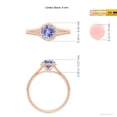 thumbnail image 4 of Angara Natural 0.9 Ct. Tanzanite Solitaire Ring in 14K Rose Gold for Women (Ring Size: 3.5), 4 of 9