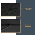 thumbnail image 5 of ACEGOSES 8.2×8.2FT Backyard Offset Hanging Umbrella , Square Canopy, Steel Pole and Ribs for Outdoors, Beaches and Lawns, Black, 5 of 8