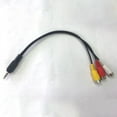 thumbnail image 2 of 2.5mm Mini AV Male to 3RCA Female M/F Audio Video Cable Stereo Jack Adapter Cord, 2 of 5