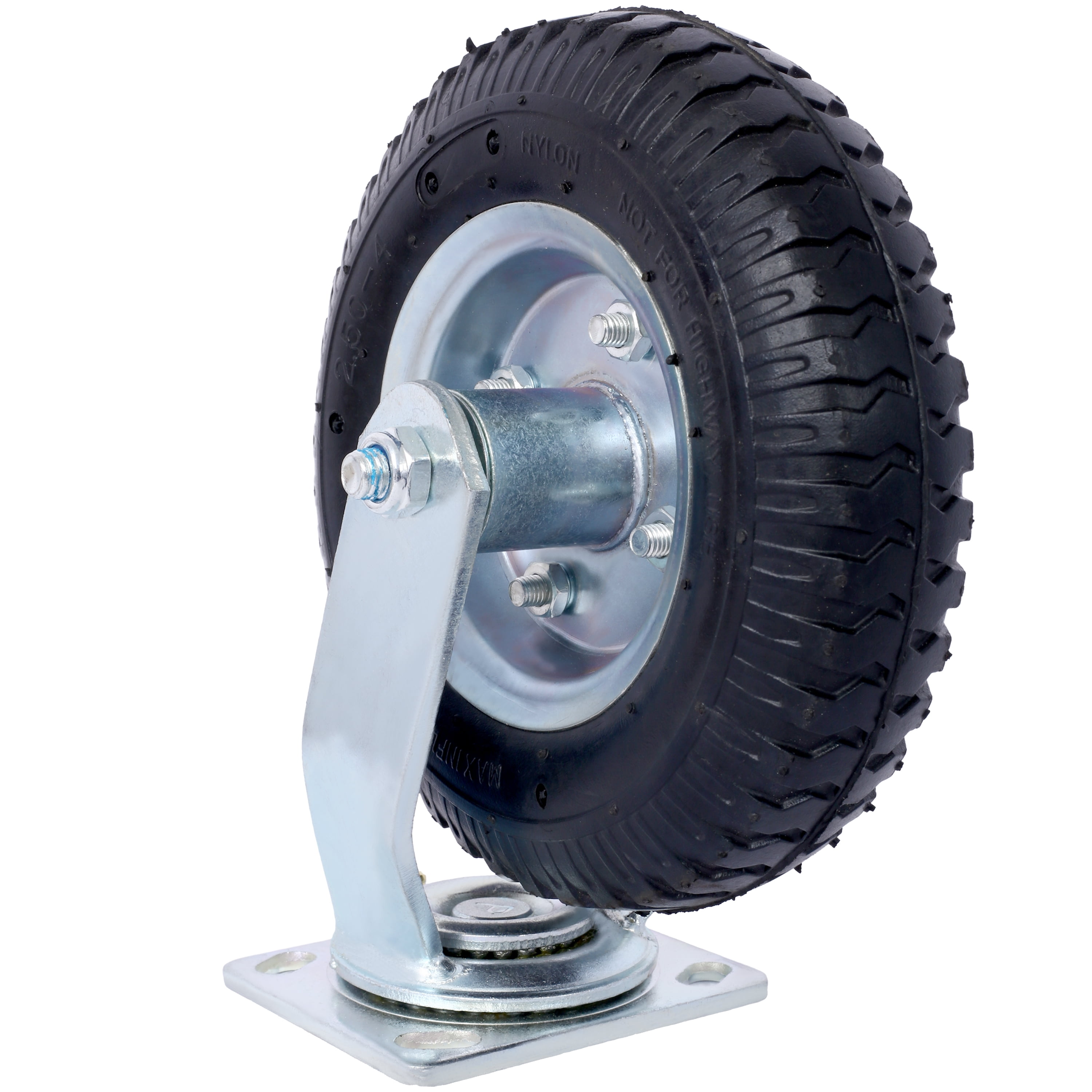 LiviNest Heavy Duty Pneumatic Caster Wheels: 220lb Capacity per Wheel - Smooth 360° Swivel for Workshop & Garage - 8 Inch Air-Filled Tires with Steel Hub & Ball Bearings
