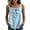 Sky Blue, variant on Women's Bow Knot Straight Neck Sleeveless Blouse Linen Style Casual Loose Airweight Breathable Tops For Summer Vacation Outdoor Daily Wear