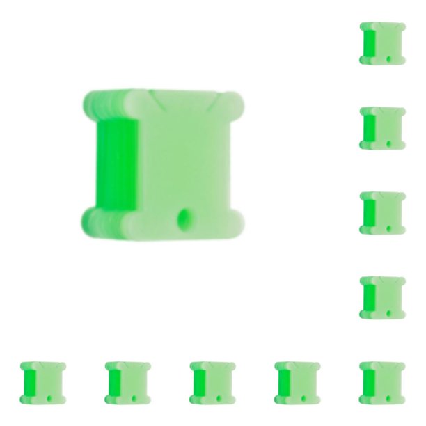 Yuarrent Tablero de bobinado, bobinas de hilo, carrete de cable, conveniencia multipropósito, accesorios de tejer de simple, suministros de Verde 100 piezas 10Conjunto