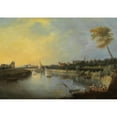 thumbnail image 2 of Manuel Barrón 24x18 Black Ornate Framed Double Matted Museum Art Print Titled: Seville Scene (A View of Seville) (1853), 2 of 5