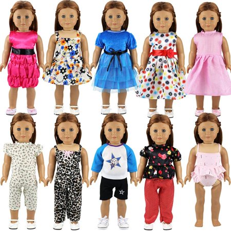 Barwa 10 Sets Doll Clothes 5 Sets Clothes Outfits And 5 Sets Dress