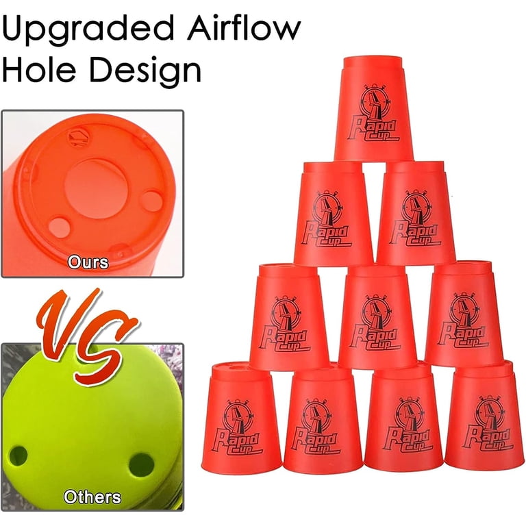 SEISSO 24-Piece Stacking Cups, Classic Family Speed Training Toys