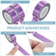 thumbnail image 3 of Uxcell 6 Rollos de Cinta Holográfica Cinta Decorativa 0.6 Pulgadas x 5.5 Yardas, Púrpura Claro, 3 of 6