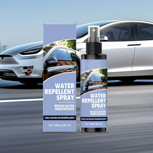 Kieccall 100ml Car Glass Water Repellent Spray - Deep Cleaning and Hydrophilic Treatment, Suitable for All Vehicle Models