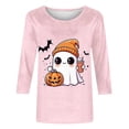 thumbnail image 4 of T Shirts for Women 3/4 Sleeve T Shirt Halloween Fall Loose Graphic Casual Tees Tops Womens Tops Crewneck Shirt Top, 4 of 5
