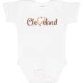 thumbnail image 3 of Inktastic Cleveland Heart Cursive Orange Boys or Girls Baby Bodysuit, 3 of 5