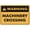 Warning Sign 3, variant on Warning Machinery Crossing Sign 8"x12", Aluminum Tin Warning Signs for Home Outdoor Garden, Weatherproof Safety Sign for Industrial Area