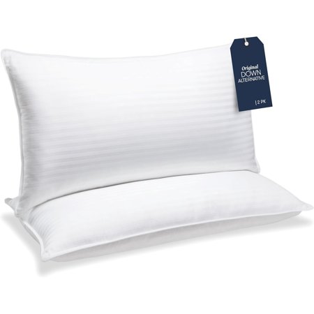 CLCL Bed Pillows King Size Set of 2 - Down Alternative Bedding Gel Cooling Big Pillow for Back, Stomach or Side Sleepers