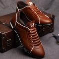 thumbnail image 3 of Men's - Low-Top Sneakers - Upper & Cushioned Sole, Office, Urban - -Terrain & Year-Round Wear Lace-Up Round Toe Business Casual Shoes Suitable for,, 3 of 9
