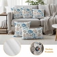 thumbnail image 2 of 2 Pack Outdoor Waterproof Throw Pillow Covers,Marine Sea Shell Conch Starfish Coral Decorative Square Pillow Case Patio Pillowcases for Chair Couch Sofa 16x16in, 2 of 9