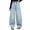 Light Blue, variant on BFHHYA Big Girls Washed Denim Pants Wide Leg High Waisted Barrel Jeans Loose Boyfriend Streetwear Clothes Size 4-15 Years