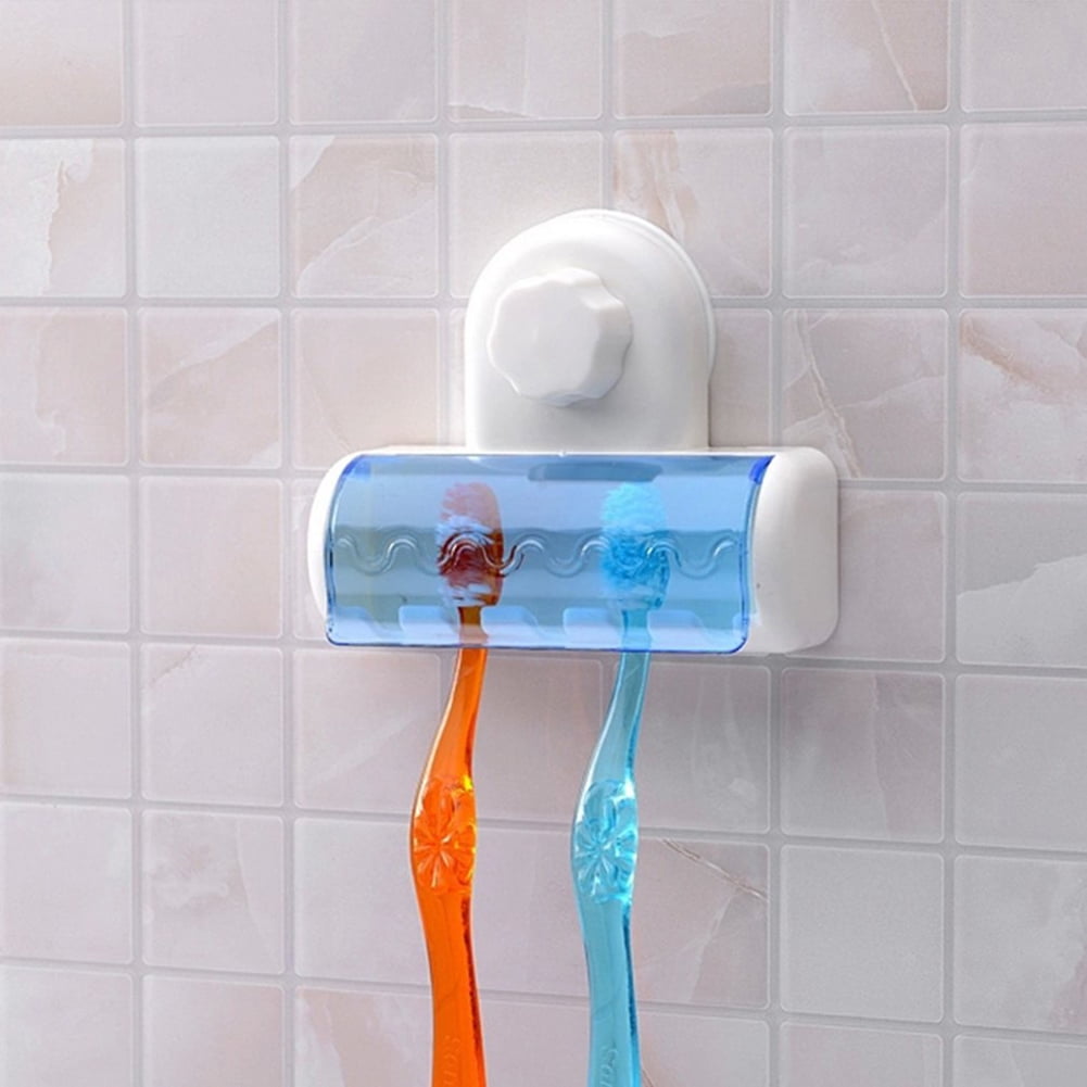 Bathroom Toothbrush Toothpaste Wall Mount Holder Sucker Suction Cup Organizer W8 
