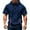Navy, variant on Men's Short Sleeve Zip Up Hoodie, Lightweight Polyester Casual Hooded Shirt with Multiple Pockets for Summer