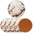 thumbnail image 2 of Tree Round Car Coasters (6PCS) Microfiber Leather, 11x11 cm/4.3x4.3 in, Drink Cup Holder Mats for Car, Absorbent Car Accessories, Set of 6 Car Coasters, 2 of 6