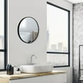 thumbnail image 2 of Costway 16''Round Wall Mounted Bathroom Mirror Aluminum Alloy Frame Decor Mirror Black, 2 of 10