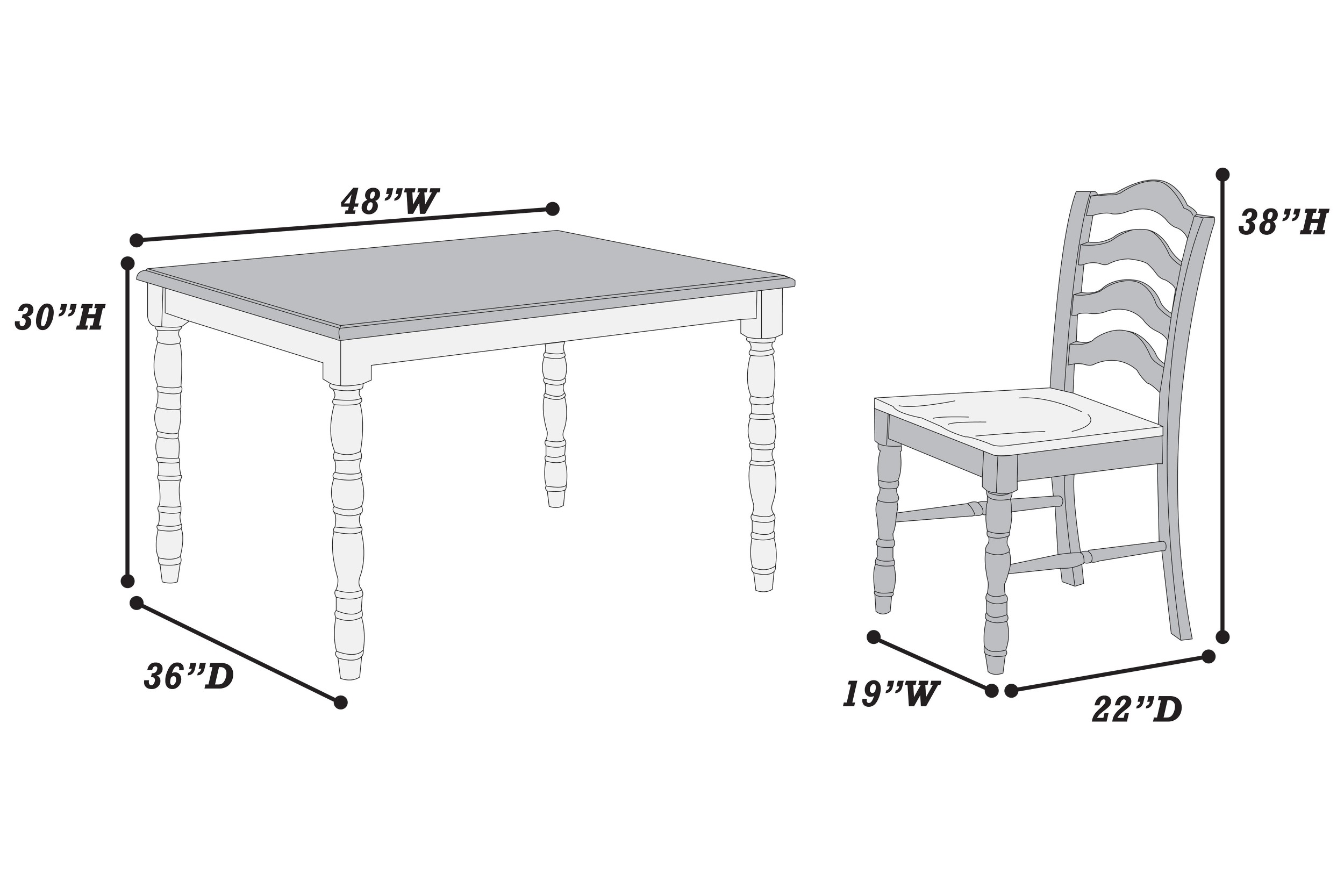 Aukfa 5-Piece Dining Table Set for 4, Modern Farmhouse Kitchen Table Set for Dining Room or Small Spaces, White/Brown