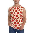 thumbnail image 2 of Lsque Tomatoes And Chili Print Men's Cotton Blend Sleeveless Muscle Shirts (S-3XL)- Moisture Wicking, Odor Protection, UPF 30+,X-Large, 2 of 8