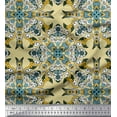 thumbnail image 1 of Soimoi Moss Georgette Fabric Tiles Moroccan Fabric Prints by Yard 42 Inch Wide, 1 of 1