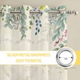thumbnail image 6 of Easter Eggs Kitchen Curtains Window Panels, Farmhouse Spring Botanicals Plants Butterfly Insulated Window Treatment Curtain, Grommet Curtains for Bedroom/Living Room/Bathroom, 2 Piece 52"Wx45"L, 6 of 8