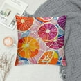 thumbnail image 2 of Chilfamy  Tropical Fruits Pillow Covers Summer Theme Red Pomelo Texture Square Throw Pillow Covers for Bed or Sofa Decor Rustic Pink Girly Geometric Decorative Cushion Covers,Multi-Size, 2 of 5