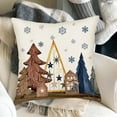 thumbnail image 3 of Merry Christmas Pillows Covers 18x18 Inch Set of 4 Let it Snow Snowflake Christmas Tree Joy Xmas Balls Throw Pillow Cover Blue Winter Holiday Cushion Case Farmhouse Decoration for Sofa Couch, 3 of 5