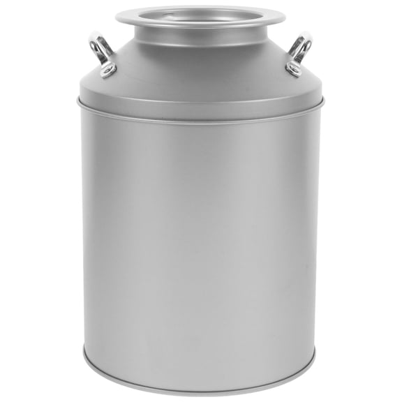 FOMIYES Tea Storage Canister with Lid for Home Use Large Capacity Iron Material Silver Color