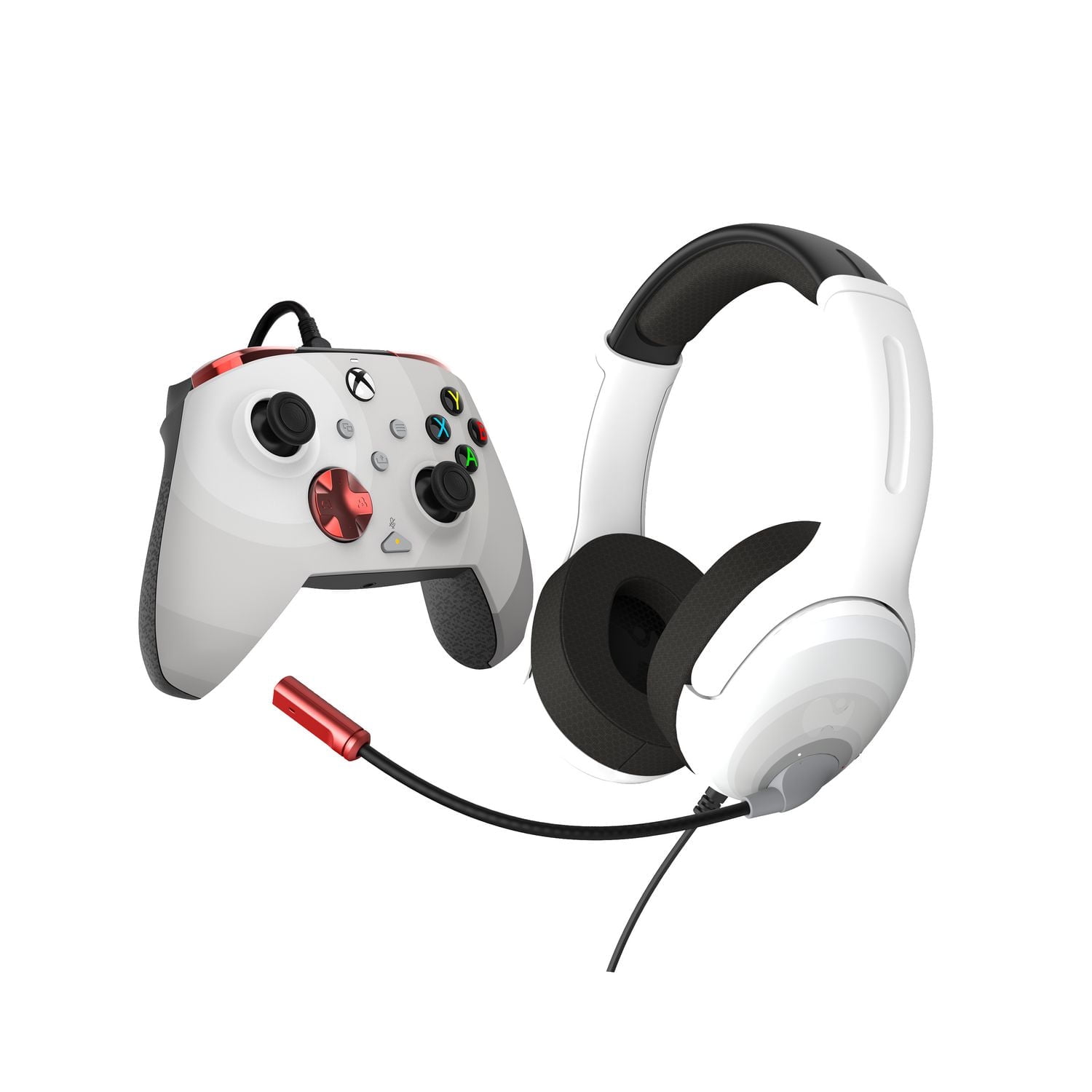 Radial White Bundle Pack: REMATCH Advanced Wired Controller & AIRLITE Wired Headset For Xbox Series X|S, Xbox One, & Windows 10/11 PC, Radial White Bundle Pack