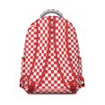 thumbnail image 3 of White Red Checkered Backpack for School,Cute School Bag,Schoolbag with Adjustable Shoulder Straps & Padded Back,15.3"x11"x7.1".﻿, 3 of 6