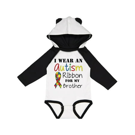 

Inktastic I wear an Autism ribbon for my Brother Gift Baby Boy or Baby Girl Long Sleeve Bodysuit