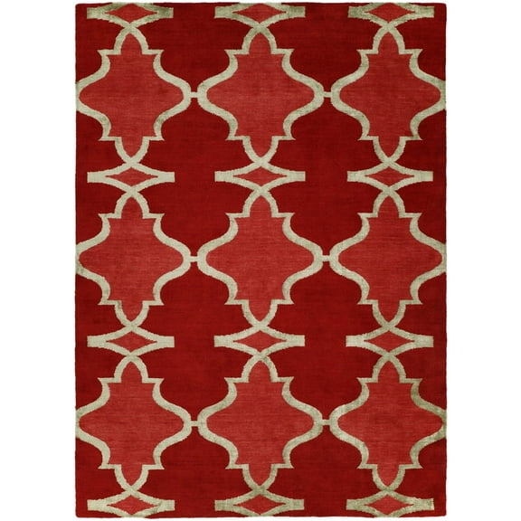 Kalaty Portfolio Area Rug PF-340 Redhot Crosshatch Diagonals 2' x 3' Rectangle