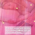 thumbnail image 4 of Chicmine 1 Set Dome Bed Canopy Foldable Glow-in-the-dark Polyester Stars Princess Canopy Bed Room Decor Household Supplies, 4 of 11