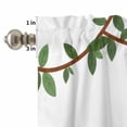 thumbnail image 4 of Monkey Animal Curtain Valances Set Vine Monkeys Cartoon Decoration Kitchen Curtains 36&nbsp;inch Length Rod Pocket Valance and Tiers 3 Piece Set Small Bedroom Bathroom Laundry Decor, 4 of 9