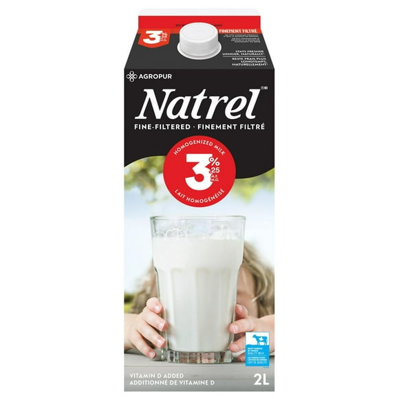 Natrel Fine-filtered 3.25% Homogenized Milk, 2 L