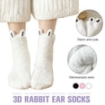 thumbnail image 5 of Women Cute Rabbit Ears Socks Cozy Bunny Socks for Winter, Easter, Tube Socking Short Sock Winter Thicken Warm Sock, 5 of 6