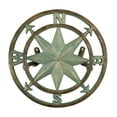 thumbnail image 2 of Zeckos Green Cast Iron Nautical Compass Rose Wall Mounted Hose Holder, 2 of 8