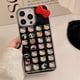 thumbnail image 4 of Sanrio-funda de teléfono con pantalla completa de Hello Kitty, carcasa negra con lazo para iPhone 15, 14, 12, 13, 11 Pro Max, XR, XS MAX, 7, 8 PLUS, MINI Y2K, dibujos animados, 4 of 5