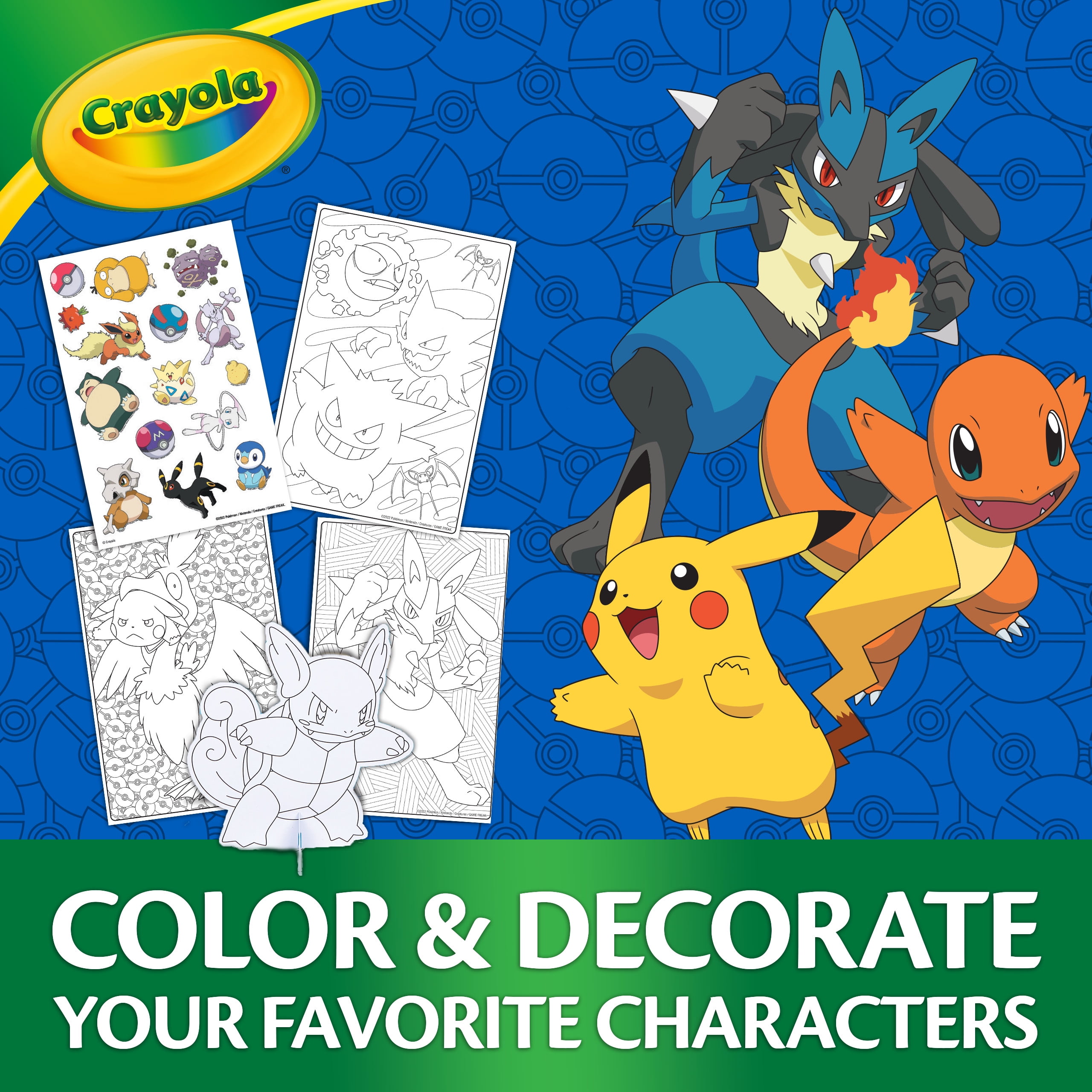 Crayola Pokémon Imagination Art Set (115pcs), Kids Art Kit, Includes  Pokemon Coloring Pages, Pokemon Gifts for Kids, Ages 5+ : Everything Else 