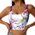 thumbnail image 1 of Balery Colorful Bulldog Sujetadores deportivos con espalda cruzada para mujer, acolchados, sin costuras, de alto impacto, ideales para yoga, gimnasio, entrenamiento y fitness.-XX-Large, 1 of 8