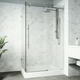thumbnail image 2 of VIGO Elan E-Class 36 in. L x 48 in. W x 82 in. H Frameless Sliding Shower Enclosure Kit in Stainless Steel with Clear Glass, 2 of 11