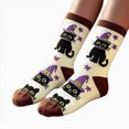 thumbnail image 2 of NOLDARES Halloween Socks for Women Girls, 1 Pairs Ghosts Print, Colorful Pattern Novelty Cute(Z189-Beige), 2 of 3