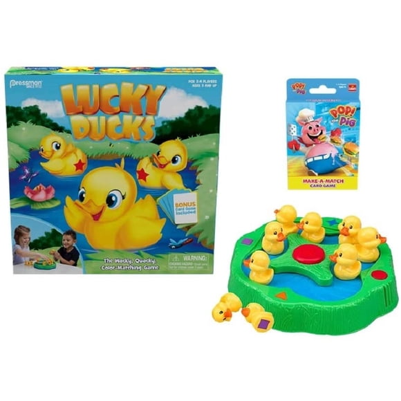 Lucky Ducks - El juego de memoria y emparejamiento que se mueve - Incluye un divertido jue Pressman Pressman