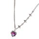 thumbnail image 2 of Collar de amatista sintética Artificial púrpura, collar con colgante de corazón de amor para mujer, 2 of 8