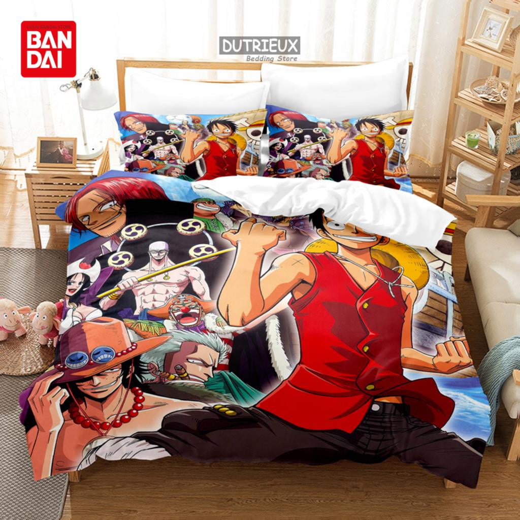 ONE PIECE Anime Bedding Set Juvenile Monkey D.Luffy Odyssey Pattern Duvet Cover Set Design Bedding Set King Size Bed Comforters Walmart