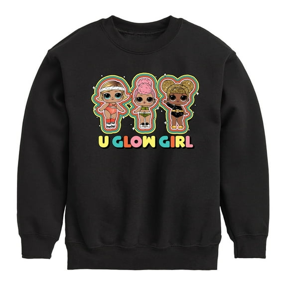 LOL Surprise! - You Glow Girl Graphic Long Sleeve Fleece Sweatshirt