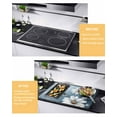 thumbnail image 3 of nqOlkjepod Large Induction Cooktop Protector Mat 36"x21", Elegant White Daisy Stove Top Covers for Electric Stove, Pastoral Farmhouse Butterfly Floral Stove Burner Cover Mats, Glass Top Stove Cover, 3 of 8